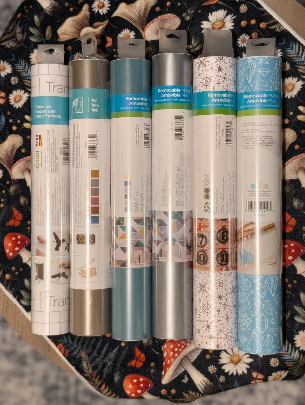 🆕 Cricut Bundle Of 6 Packs Of Premium Removable Assorted Vinyl Rolls